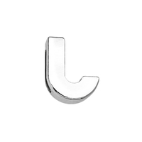 Breloques lettres coulissantes 3D de 8 mm, couleur aléatoire, alphabet anglais majuscule A-Z, breloques à ongles scintillantes, lettres en alliage et strass, breloque à ongles DIY