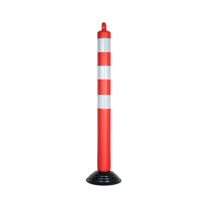 Poste Delimitador de Carriles de Plástico Flexible PE con Base de Goma Resistente para Tráfico Vial en Oferta - Producto para Carreteras - Product Image 1