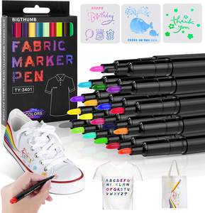 <span class=keywords><strong>Pennarelli</strong></span> in tessuto permanenti <span class=keywords><strong>per</strong></span> magliette vestiti <span class=keywords><strong>per</strong></span> bambini tutine bavaglini cuscino <span class=keywords><strong>bianco</strong></span> tela Tote Bags abbigliamento-senza spurgo-punta Fine - Product Image 3