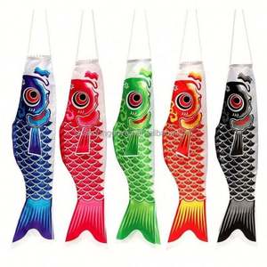 Bandera Decorativa de Fibra de Vidrio con Diseño de Carpa Japonesa Koi, Estilo Satinado 2024, para Bares de Sushi Japoneses, Venta al Por Mayor - Product Image 3