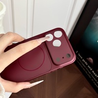 Coque Frosted Matte AG pour iPhone 17 Pro/18 Pro Max en TPU+PC avec protection magnétique et protecteur d'objectif en verre