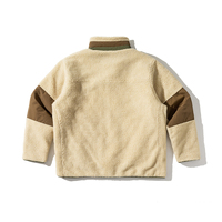 Veste polaire ample et chaude pour homme, col montant, blocs de couleur, manteau d'hiver décontracté