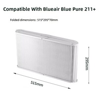 Filter Karbon Partikel Pengganti untuk Pembersih Udara Blueair Blue Pure 211+ Dengan Karbon Aktif HEPA, Penghilang Partikel 99,97%