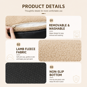 Divano Letto <span class=keywords><strong>per</strong></span> Cani Soffice e Morbido con Rivestimento Rimovibile e Lavabile in Pile di Agnello <span class=keywords><strong>per</strong></span> Cani di Piccola e Media Taglia OEM ODM - Product Image 2