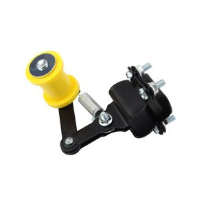 Tendeur de chaîne de moto universel, réglage automatique, noir avec rouleau jaune pour mise à niveau et modernisation - Product Image 1