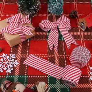 Aksesori pita busur Natal beludru merah dengan pita dekorasi tepi emas - Product Image 4