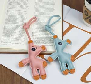 Nuevo Oso de cuero de lujo coche llavero bolsa colgante llavero llaveros accesorios clave diseñador Mini <span class=keywords><strong>Birkin</strong></span> bolsa encantos - Product Image 4