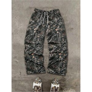 Pantalones Deportivos de Camuflaje Personalizados para Hombre, con Cordón, Cintura Elástica, Corte Holgado, Pierna Recta, con Bolsillos, Transpirables, Estilo Urbano - Product Image 1