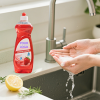 Détergent liquide pour lessive jetable écologique de qualité supérieure, parfum citron, 750 ml, 5%-15% d'ingrédients actifs pour ustensiles de cuisine