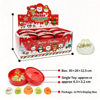 Jouet anti-stress en TPR en forme de pain de Noël à rebond lent, souple, pour jeux de fête, promotionnel, portable