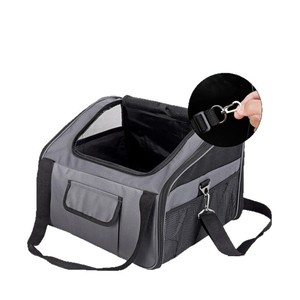 Có Thể Đóng Mở Con Chó Mèo Xe Ghế Du Lịch Lồng Nhỏ Động Vật Tàu Sân Bay Kennel Pouch Nylon Kim Loại Xây Dựng Thân Thiện Với Môi Dây Kéo Đóng Cửa - Product Image 3