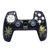 Coque de protection en silicone souple antidérapante pour manette PS5, design araignée