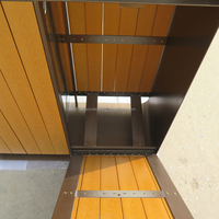 Contenedor de Basura Doble de Aluminio Reciclado, Cubo de Basura de Madera, Contenedor de Basura de Plástico y Madera, Contenedor de Basura Grande para Clasificación de Residuos
