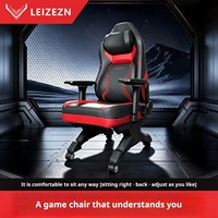 Chaise de jeu PC ergonomique avec support lombaire réglable, dossier haut inclinable, siège rembourré respirant pour longues sessions d'e-sport