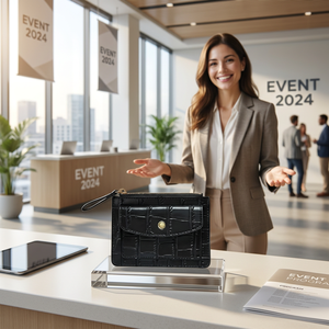 WRIZA Porte-monnaie court noir à motif crocodile pour femme, avec fermeture éclair ornée de fleurs en diamant, blocage RFID, porte-cartes, style chic et portable - Product Image 5