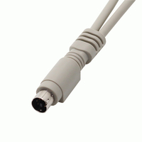 KAICAP PS/2 6-Pin Adapter Männlich zu Doppel-Weiblich Y-Kabel PVC-Ummantelung Geflochtene Abschirmung Vergoldete Leiter CE für 10m