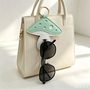 Pu Leather Mushroom Shaped <b>Creative</b> Fun Resin Glasses Keeper Portable Travel Sunglasses Holder for <b>Gifts</b> - Product Image 2