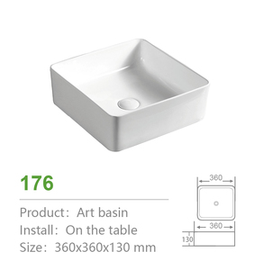 Vasque de salle de bain moderne en céramique, <span class=keywords><strong>mini</strong></span>, ronde, à poser sur comptoir, blanc brillant, compacte, résistante aux taches - Product Image 3