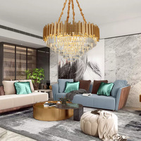 Lustres Plafonniers Modernes de Luxe à LED en Cristal, Suspension Nordique Personnalisée pour Hall d'Hôtel et Décoration de Mariage