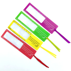 Fabbrica logo personalizzato libreria libreria insegnante promozionale regalo di vetro ingrandimento segno di <span class=keywords><strong>libro</strong></span> con nastro in pvc lente segnalibro 3X - Product Image 1