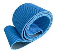 Exquisita máquina de fabricación cinta transportadora blanco azul grado alimenticio usado fieltro pared lateral Pvc cinta transportadora
