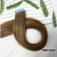 Extensions de cheveux à bandes adhésives directes d'usine, cheveux humains Remy, extensions invisibles à bandes adhésives, plusieurs couleurs disponibles