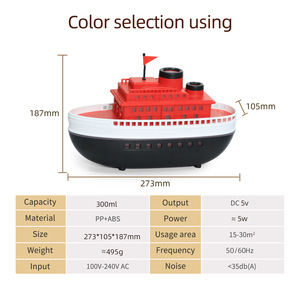 OEM Best Selling Ship Style Portable Table Ultrasonic Aromatherapy <b>Diffuser</b> Cool Mist Air Humidifier <b>Essential</b> <b>Oil</b> Humidifier - Product Image 5