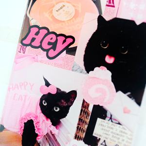 아크릴에 UV 인쇄 사용자 정의: 테마 검은 고양이 콜라주, 활기찬 UV 인쇄 아크릴 선물 및 장식 - Product Image 2