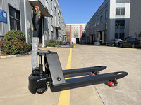Chariots à palettes entièrement électriques au lithium-ion avec certificat CE Capacité de charge de 1 tonne pour entrepôts, maisons, magasins