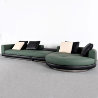 Sofá Seccional Modular Personalizable de Lujo, Estilo Italiano Moderno, con Esponja y Mesa Integrada, para Villa, Escuela, Parque, Oficina, Hogar, Salón