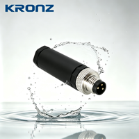 Ensemble de prises d'aviation KRONZ M8 3 broches/4 broches (3P 4P) Connecteur mâle-femelle étanche IP67 en alliage avec verrouillage par poussoir pour capteurs