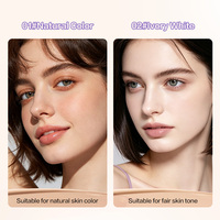 Fond de teint crème compact avec couvercle à clapet, fond de teint solide portable, fini mat naturel, fond de teint correcteur