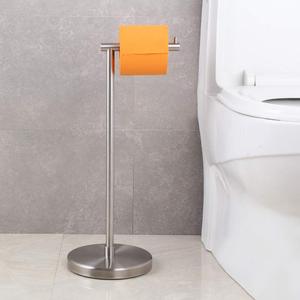 Bathroom <strong>Toilet</strong> Paper <strong>Holder</strong> Stand Modern Tissue <strong>Roll</strong> <strong>Holder</strong> SUS304 Stainless Steel Rustproof <strong>Freestanding</strong> Matte <strong>Black</strong> - Product Image 3