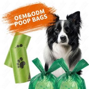 Stock suffisant, motif personnalisé, 100% naturel, biodégradable, fournitures pour animaux de compagnie jetables, entièrement compostable, sac à déjections canines en plastique - Product Image 1