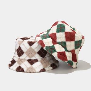 Gorro de Pescador a Cuadros con Bloques de Color, Grueso y Cálido, para Otoño/Invierno 2025, Informal, para Uso Diario, Protección Contra el Viento y el Sol, Accesorio Deportivo - Product Image 4