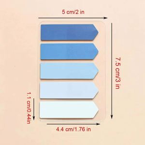 Notas Adhesivas de PET de Color Sólido, Paquete de 100, para Estudiantes y Oficina, Etiquetas Adhesivas de Índice de Color, Indicador de Flecha, Atractivas - Product Image 2