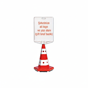 Cône de signalisation classique à œil de chat avec logo spécial de l'entreprise, fabriqué en Turquie - Product Image 2