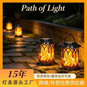 Lámpara Solar con Efecto de Llama Realista para Exteriores, Jardín, Patio, Estilo Vintage, con Soporte para Poste - Product Image 5