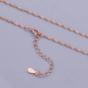 Chaîne personnalisée S925 en argent sterling véritable de 18 pouces, lingot de <span class=keywords><strong>graine</strong></span> avancé, serpent de vague d'eau, boîte de <span class=keywords><strong>gypsophile</strong></span>, chaîne croisée, collier pendentif - Product Image 5