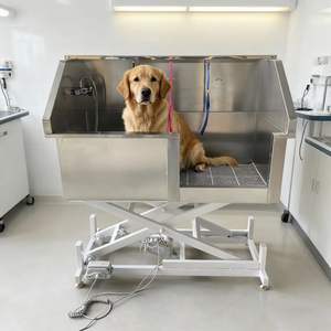 大型バスタブ電気バスシンクペットクリニック用動物用ステンレス鋼電気リフトペット入浴プール - Product Image 5