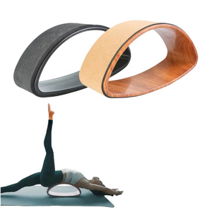 Rueda de Yoga de corcho de madera Natural ecológica, Círculo de Pilates, rueda de masaje de espalda media redonda para dar forma a La espalda abierta - Product Image 1