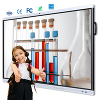 Vente flash - Prix d'usine - Tableau blanc interactif IFPD avec écran tactile 4K de 75 pouces et 40 points de contact, caméra 48MP pour l'école et le bureau