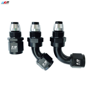 Pièces automobiles BJR, embouts <span class=keywords><strong>de</strong></span> <span class=keywords><strong>tuyau</strong></span> en aluminium noir universels à 45 degrés AN6 AN8 AN10 AN12 peints en PTFE pour système <span class=keywords><strong>de</strong></span> carburant - Product Image 4