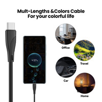 Cable de Carga Rápida Tipo-C a Tipo-C PD de 60W con Doble Conector para Teléfono Móvil, Revestimiento de PVC Moldeado por Inyección, Garantía de 12 Meses