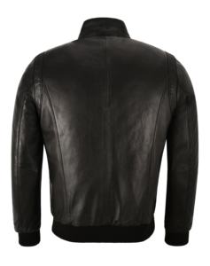 Blouson aviateur pour homme en cuir Nappa noir 100% véritable, style Top Gun, marque privée, OEM/ODM, vente en gros, usine, blouson pilote bomber - Product Image 3