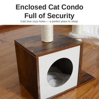 Arbre à chat en bois massif, tour multi-niveaux avec poteau à gratter en sisal pour chats d'intérieur, vente en gros OEM