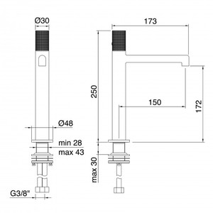 Treemme T30 termostatico miscelatore per lavabo contemporaneo a foro singolo in ottone rubinetto con finitura spazzolata rubinetto per uso scolastico - Product Image 2
