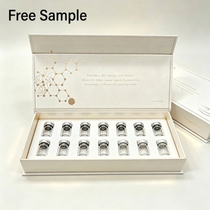 Bespoke Magnetic Cosmetic Gift Packaging <b>Box</b> Eco-friendly Materials Embossing Sponge Lining for Custom Serum Skincare Peptide - Product Image 1