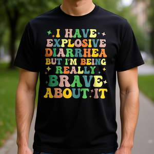 Camiseta con la frase 'Brave About My Explosive Diarrhea' - Categoría Promocional - Product Image 3