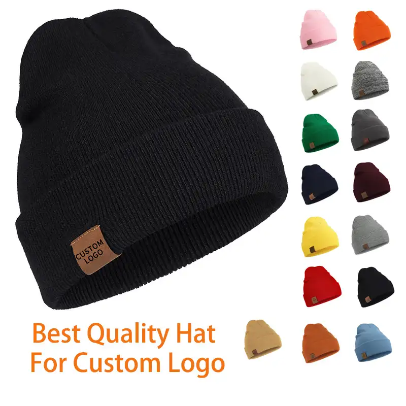 Kış yeni geri dönüşümlü ip yün örme bere kap kadın özel Logo tasarımcısı erkek şapka